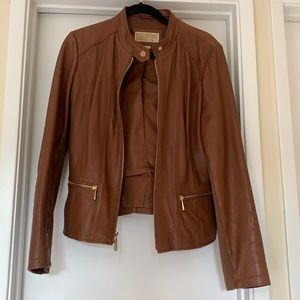 Michael Kors Leather Moto Jacket